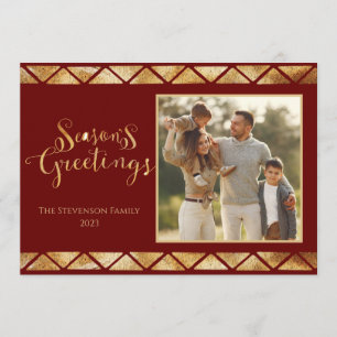 Festiva Tarjeta de Felicitación de Temporada con Foto en R