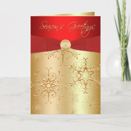 Festiva Tarjeta de felicitación de temporada de copos de n