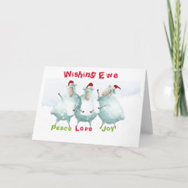 Festiva Tarjeta de Felicitación de Tres Corderitos