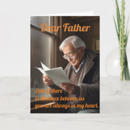 Festiva Tarjeta de felicitación de un padre anciano leyend