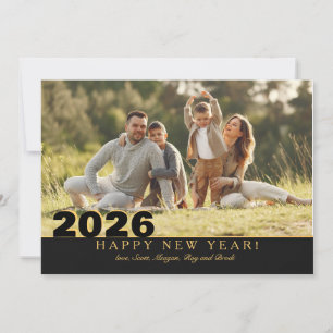 Festiva Tarjeta de Felicitación de Vacaciones de Año Nuevo