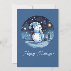 Festiva Tarjeta de Felicitación de Vacaciones de Invierno