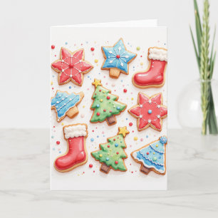 Festiva Tarjeta de Felicitación de Vacaciones en Blanco co
