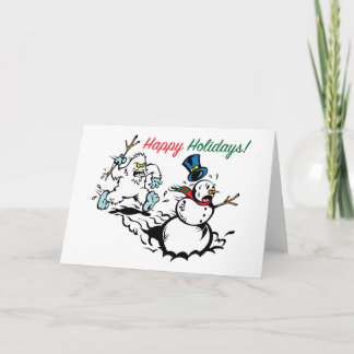 Festiva Tarjeta de felicitación de vacaciones felices pers
