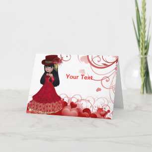 Festiva Tarjeta de felicitación de Valentine Princess