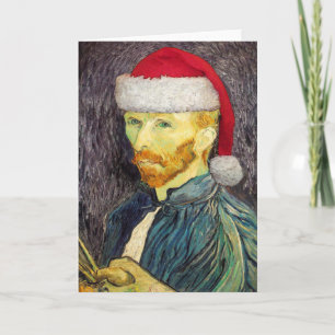 Festiva Tarjeta de felicitación de Van Gogh Santa