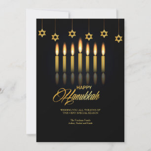 Festiva Tarjeta de Felicitación de Velas de Janucá