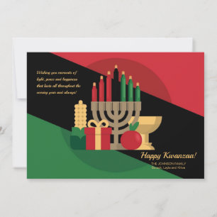 Festiva Tarjeta de felicitación de velas de Kwanzaa