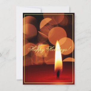 Festiva Tarjeta de Felicitación de Velas para las Fiestas
