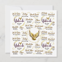 Festiva Tarjeta de felicitación de Yahweh