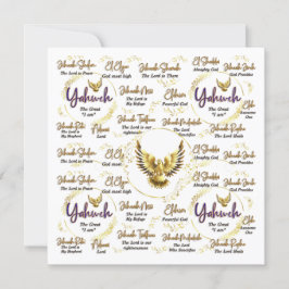 Festiva Tarjeta de felicitación de Yahweh