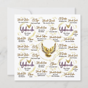 Festiva Tarjeta de felicitación de Yahweh