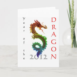 Festiva Tarjeta de felicitación de Year of the Dragon 2012