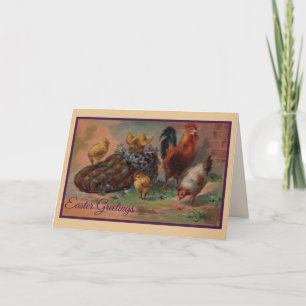 Festiva Tarjeta de felicitación de zapatilla de Pascua y p