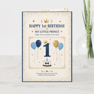 Festiva Tarjeta de felicitación del 1er cumpleaños de Mi P