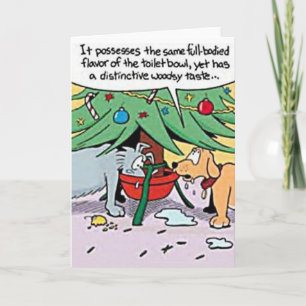 Festiva Tarjeta de felicitación del agua del árbol de