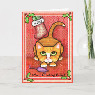 Festiva Tarjeta de felicitación del amante del gato del