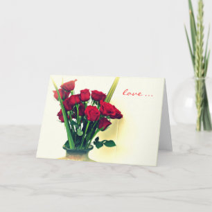 Festiva Tarjeta de felicitación del amor - romance/tarjeta