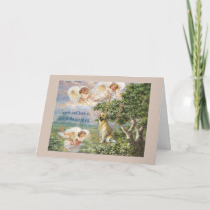 Festiva Tarjeta de felicitación del ángel del golden