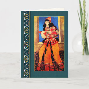 Festiva Tarjeta de felicitación del Año Nuevo Persa Nowruz