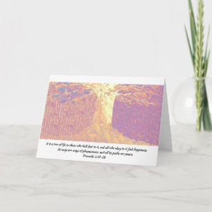 Festiva Tarjeta de felicitación del árbol de vida