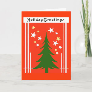 Festiva Tarjeta de felicitación del árbol del día de