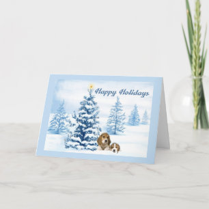 Festiva Tarjeta de felicitación del árbol Nevado del