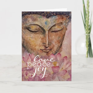 Festiva Tarjeta de felicitación del arte de la acuarela de