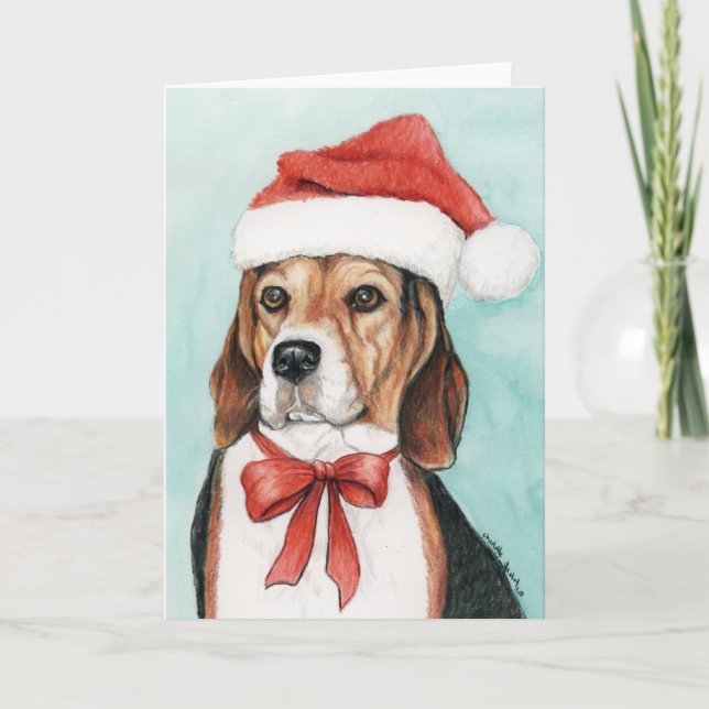 Festiva Tarjeta de felicitación del arte del perro del (Anverso)