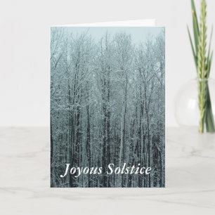 Festiva Tarjeta de felicitación del bosque del solsticio