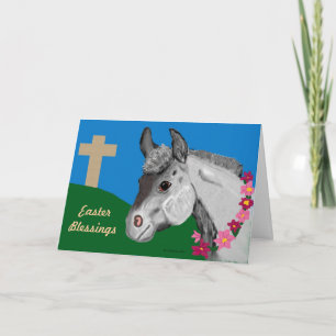 Festiva Tarjeta de felicitación del burro de las