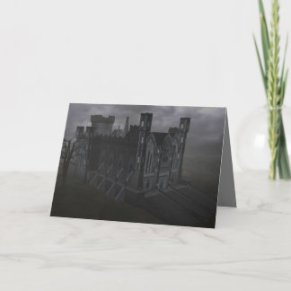 Festiva Tarjeta de felicitación del castillo gris del pers