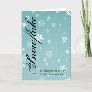 Festiva Tarjeta de felicitación del copo de nieve