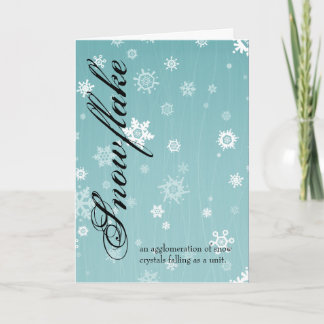 Festiva Tarjeta de felicitación del copo de nieve
