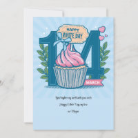 Tarjeta de felicitación del Día Blanco