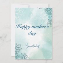 Tarjeta de felicitación del día de la madre feliz