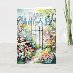 Festiva Tarjeta de felicitación del Día de la Madre - Jard
