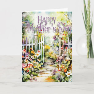Festiva Tarjeta de felicitación del Día de la Madre - Jard