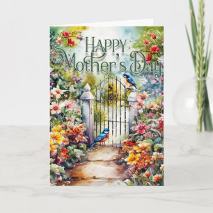 Festiva Tarjeta de felicitación del Día de la Madre - Jard