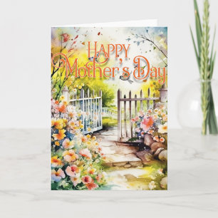 Festiva Tarjeta de felicitación del Día de la Madre - Jard