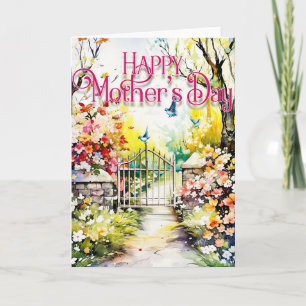 Festiva Tarjeta de felicitación del Día de la Madre - Jard