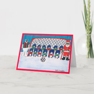 Festiva Tarjeta de felicitación del equipo del fútbol de