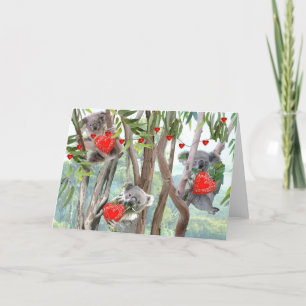 Festiva Tarjeta de felicitación del Fiesta de Koalas El dí