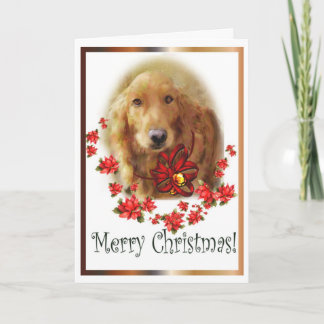 Festiva Tarjeta de felicitación del golden retriever del
