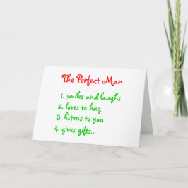 Festiva Tarjeta de felicitación del hombre perfecto