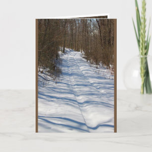 Festiva Tarjeta de felicitación del invierno - el carril