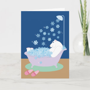 Festiva Tarjeta de felicitación del oso polar
