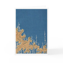 Tarjeta de felicitación del patrón de kimono vinta