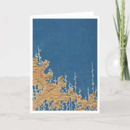 Festiva Tarjeta de felicitación del patrón de kimono vinta