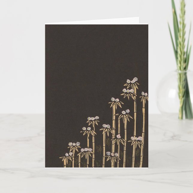 Festiva Tarjeta de felicitación del patrón de kimono vinta (Anverso)